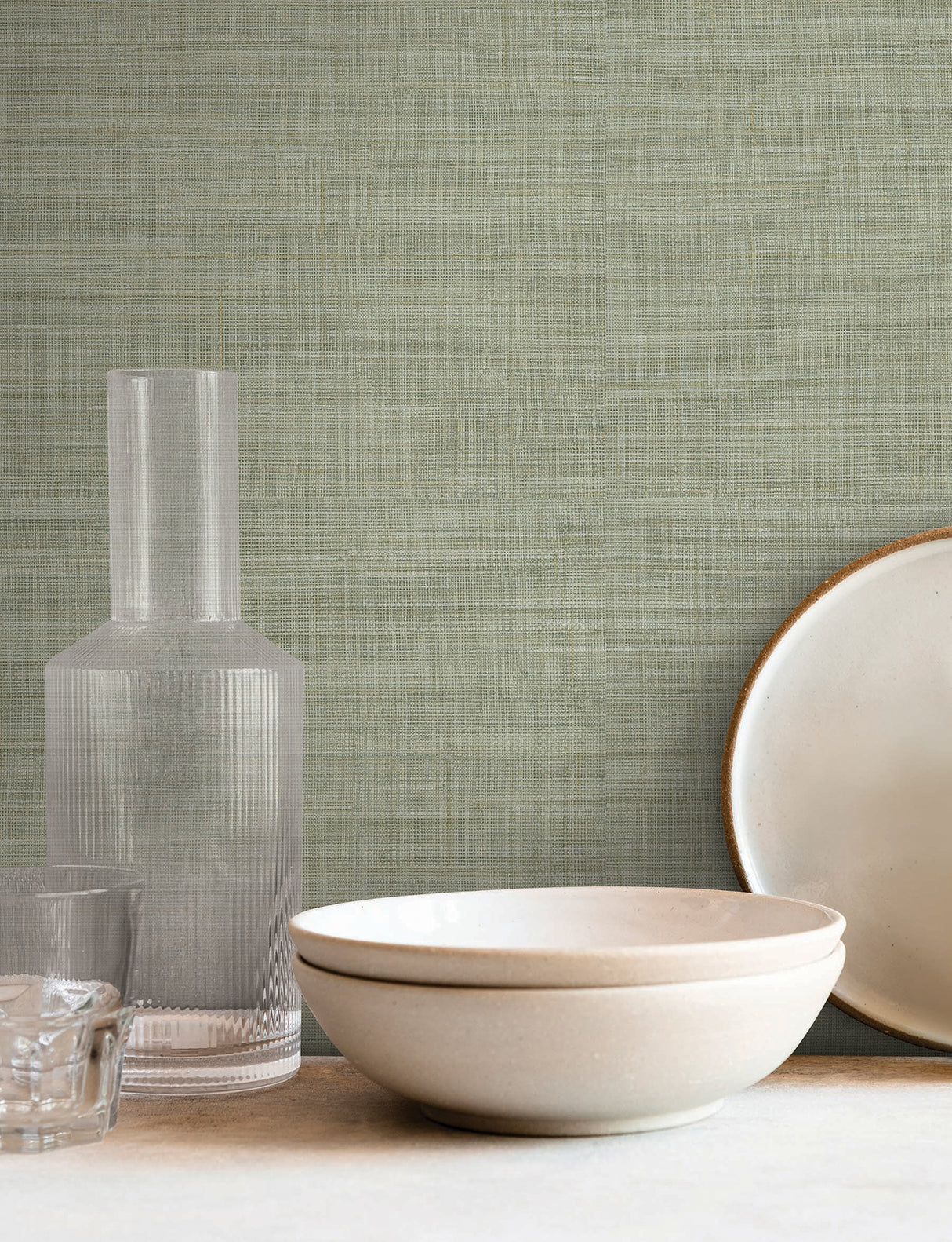 Lotus Silk Sea Foam by York Wallcoverings Wallpaper – York Wallcoverings SI25874
