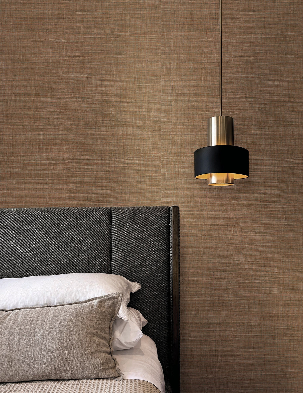 Lotus Silk Terra Cotta by York Wallcoverings Textured Weave Wallpaper – York Wallcoverings SI25877