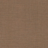 York Lotus Silk Terra Cotta faux woven vinyl wallpaper roll in warm orange-brown