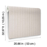 Cording Stripe Pearl by York Wallcoverings Vinyl on Non Woven Wallpaper – York Wallcoverings SI26121
