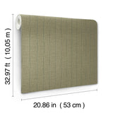 Cording Stripe Moss by York Wallcoverings Textured Stripe Vinyl Wallpaper – York Wallcoverings SI26123