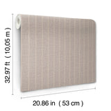 Cording Stripe Smoke by York Wallcoverings Striped Vinyl on Non Woven Wallpaper – York Wallcoverings SI26124