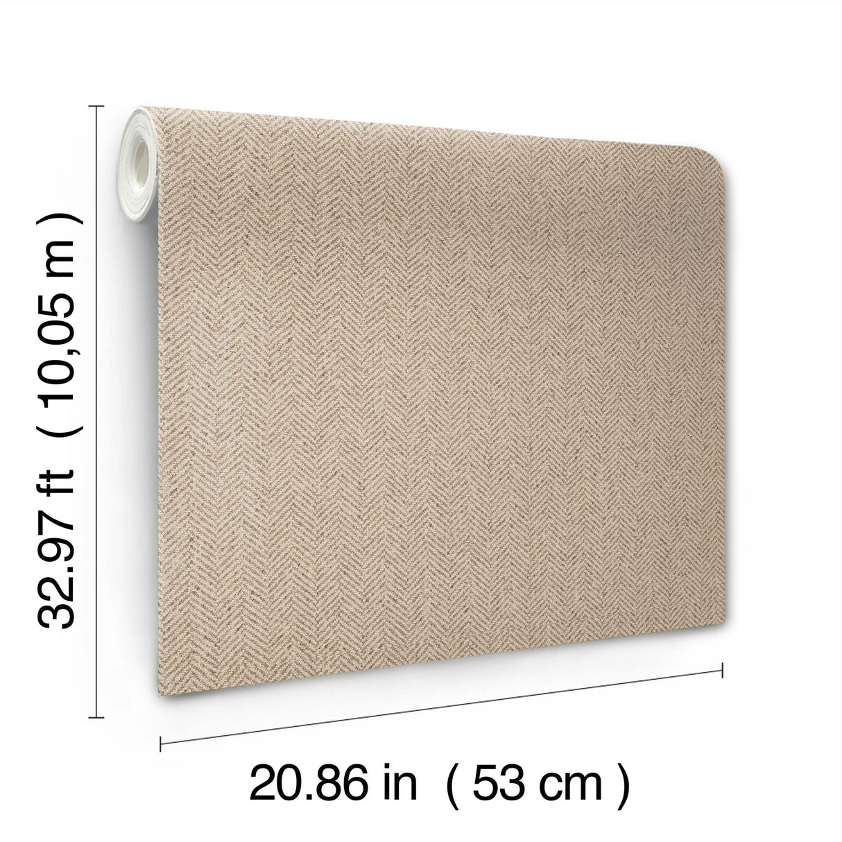Tailored Chevron Hazelnut by York Wallcoverings Vinyl on Non Woven Wallpaper – York Wallcoverings SI26130