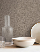 Tailored Chevron Latte by York Wallcoverings Vinyl on Non Woven Wallpaper – York Wallcoverings SI26134