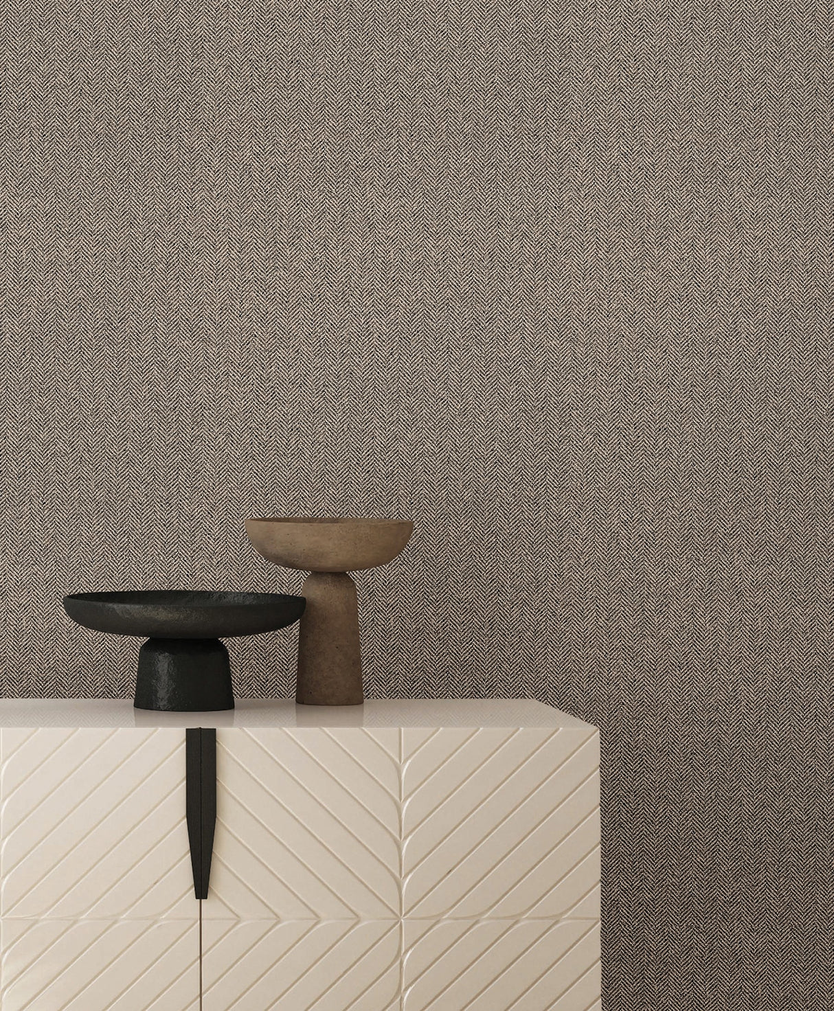 Tailored Chevron Latte by York Wallcoverings Vinyl on Non Woven Wallpaper – York Wallcoverings SI26134