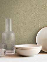 Tailored Chevron Green by York Wallcoverings Vinyl on Non Woven Wallpaper – York Wallcoverings SI26136