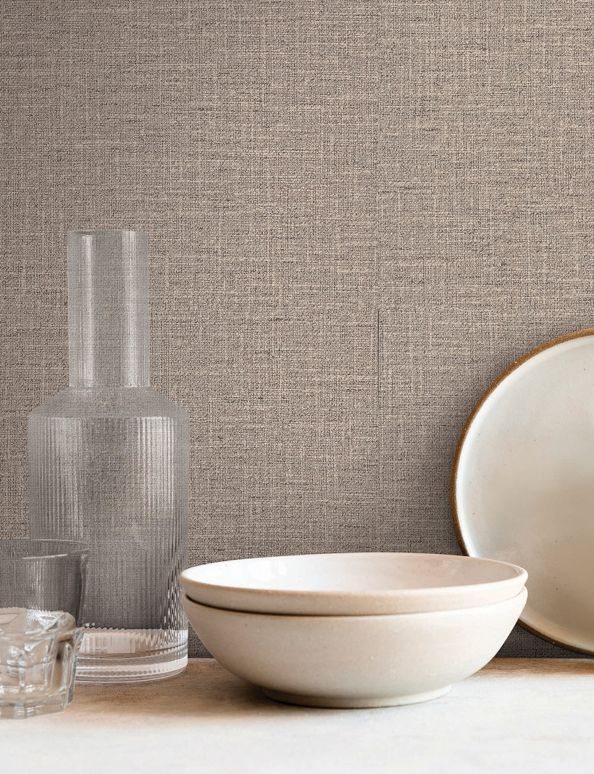 Loom Latte by York Wallcoverings Textured Vinyl Wallpaper – York Wallcoverings SI26140