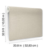 Loom Warm Grey by York Wallcoverings Vinyl on Non Woven Wallpaper- York Wallcoverings SI26142