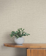 Loom Warm Grey by York Wallcoverings Vinyl on Non Woven Wallpaper- York Wallcoverings SI26142