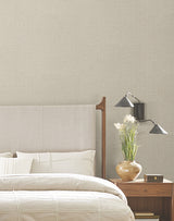 Loom Warm Grey by York Wallcoverings Vinyl on Non Woven Wallpaper- York Wallcoverings SI26142