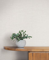 Loom White by York Wallcoverings Weave Vinyl Wallpaper- York Wallcoverings SI26143