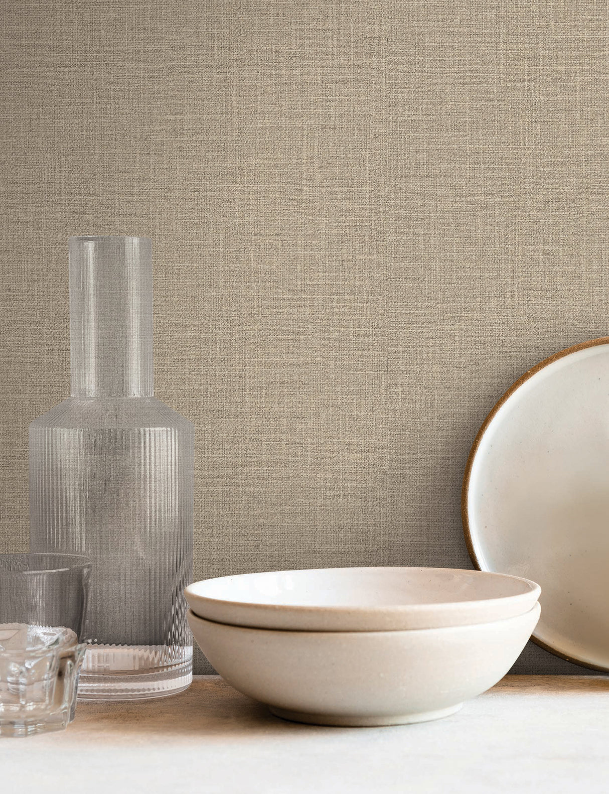 Loom Hazelnut by York Wallcoverings Textured Weave Wallpaper – York Wallcoverings SI26144