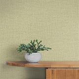 Loom Green by York Wallcoverings Textured Weave Vinyl Wallpaper- York Wallcoverings SI26148