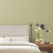 Loom Green by York Wallcoverings Textured Weave Vinyl Wallpaper- York Wallcoverings SI26148