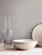 Loom Dove Grey by York Wallcoverings Textured Weave Wallpaper – York Wallcoverings SI26153