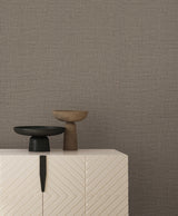 Loom Mushroom by York Wallcoverings Textured Weave Vinyl Wallpaper – York Wallcoverings SI26157