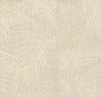 Della Palm Shell Wallpaper with soft beige etched palm fronds