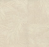 Della Palm Shell Wallpaper with soft beige etched palm fronds