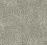 Della Palm Dark Taupe palm leaf wallpaper pattern by York Wallcoverings