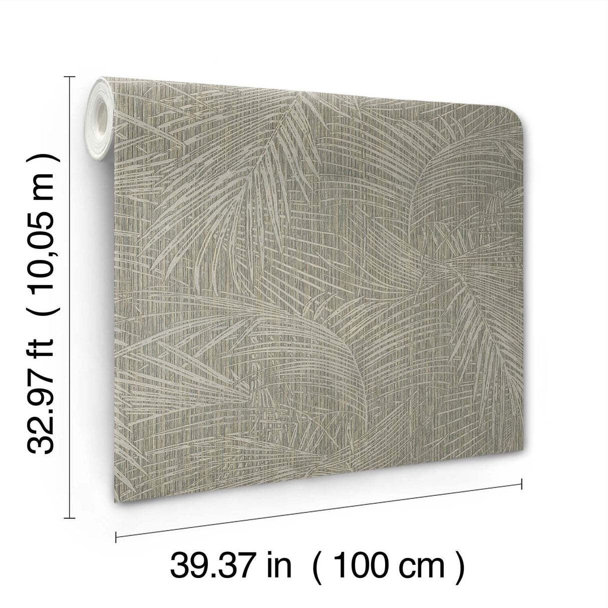 Della Palm Dark Taupe by York Wallcoverings Vinyl on Non Woven Wallpaper – York Wallcoverings SI50612