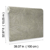 Della Palm Dark Taupe by York Wallcoverings Vinyl on Non Woven Wallpaper – York Wallcoverings SI50612