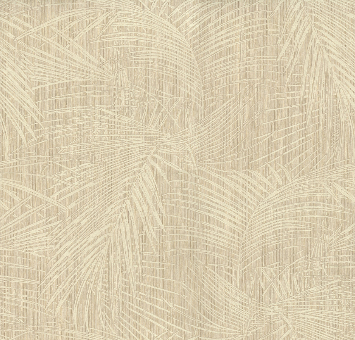 York Wallcoverings Della Palm Wheat Wallpaper room scene and detail