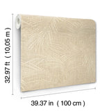 Della Palm Wheat by York Wallcoverings Vinyl on Non Woven Wallpaper – York Wallcoverings SI50614