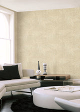 Della Palm Wheat by York Wallcoverings Vinyl on Non Woven Wallpaper – York Wallcoverings SI50614