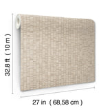 Lemuria Beige by York Wallcoverings Textured Stripe Wallpaper – York Wallcoverings SI6571