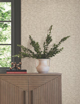 Lemuria Beige by York Wallcoverings Textured Stripe Wallpaper – York Wallcoverings SI6571