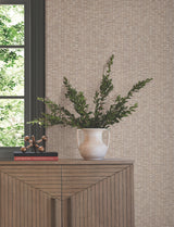 Lemuria Taupe by York Wallcoverings Stripes Wallpaper – York Wallcoverings SI6575