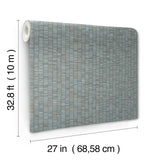Lemuria Blue by York Wallcoverings Striped Vinyl Wallpaper – York Wallcoverings SI6576