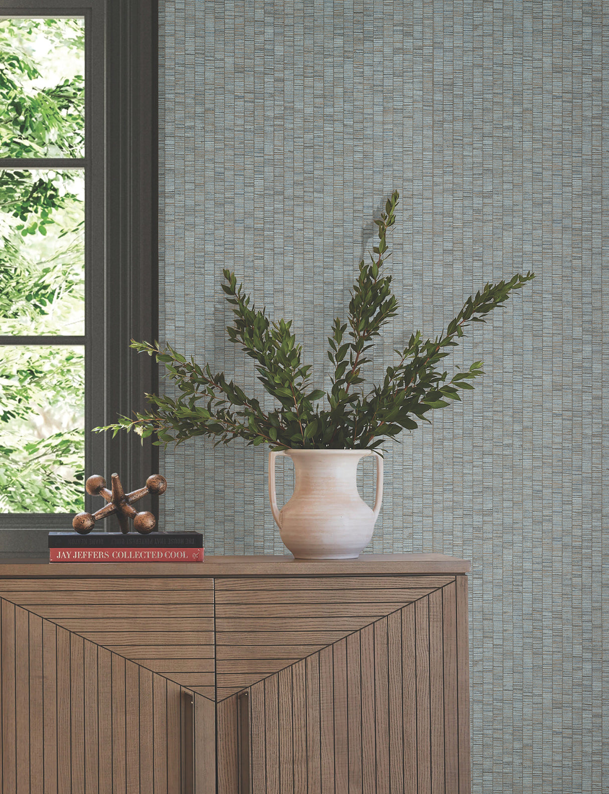 Lemuria Blue by York Wallcoverings Striped Vinyl Wallpaper – York Wallcoverings SI6576