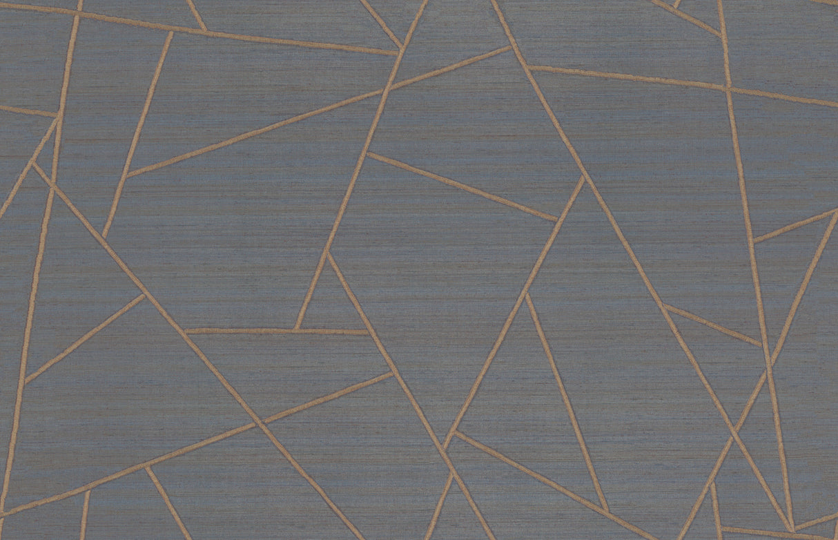 Lisle Sapphire geometric vinyl wallpaper by York Wallcoverings