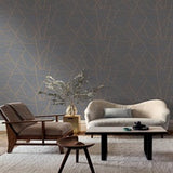 Lisle Sapphire by York Wallcoverings Geometric Vinyl Wallpaper – York Wallcoverings SI6820
