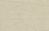 Lisle Toasted Almond geometric vinyl wallpaper by York Wallcoverings, abstract stitched triangles in beige.