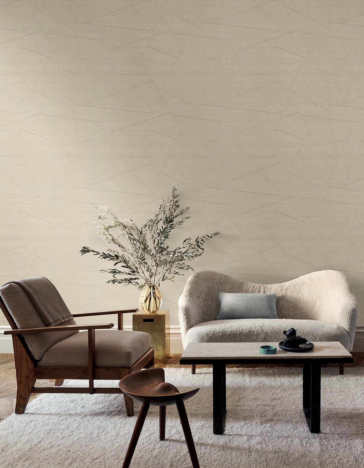 Lisle Toasted Almond by York Wallcoverings Geometric Vinyl Wallpaper – York Wallcoverings SI6822