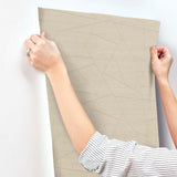 Lisle Toasted Almond by York Wallcoverings Geometric Vinyl Wallpaper – York Wallcoverings SI6822