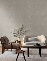 Lisle Smoke by York Wallcoverings Geometric Vinyl Wallpaper – York Wallcoverings SI6824
