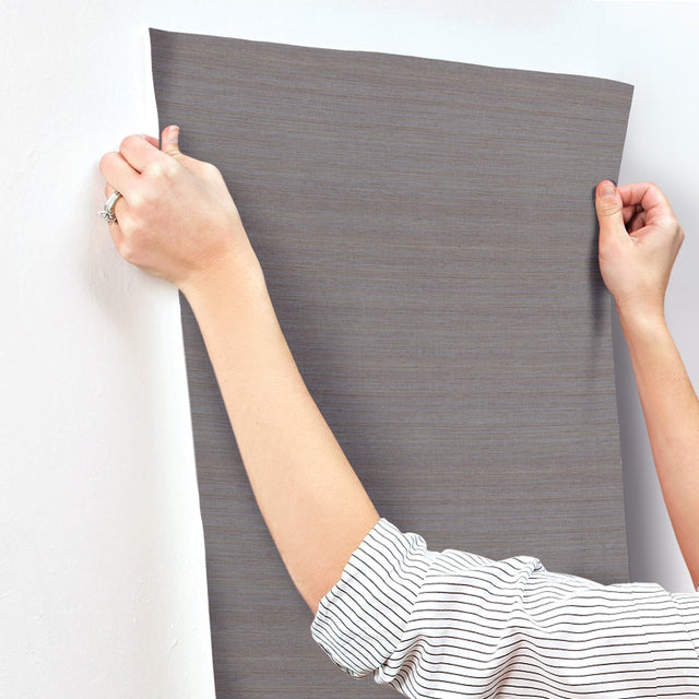 Milano Silk Midnight Wallpaper with Textured Solid Traditional Style - York SI6840