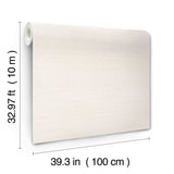 Milano Silk Ivory Wallpaper with Textured Solid Motif - York SI6843