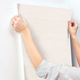 Milano Silk Ivory Wallpaper with Textured Solid Motif - York SI6843