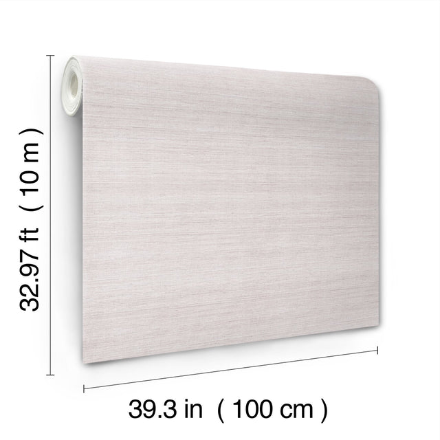 Milano Silk Dusty Lavender Wallpaper with Solid Textured Pattern, Traditional Style - York SI6844