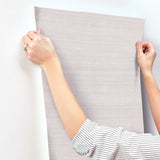 Milano Silk Dusty Lavender Wallpaper with Solid Textured Pattern, Traditional Style - York SI6844