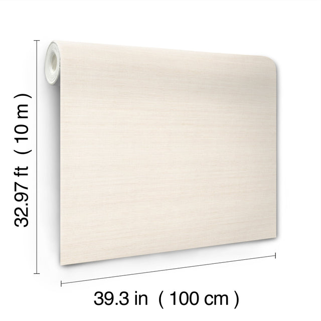 Milano Silk Linen Wallpaper in Linen  Traditional Solid Textured Vinyl, Unpasted, 39.3 in x 33 ft Roll - York SI6845