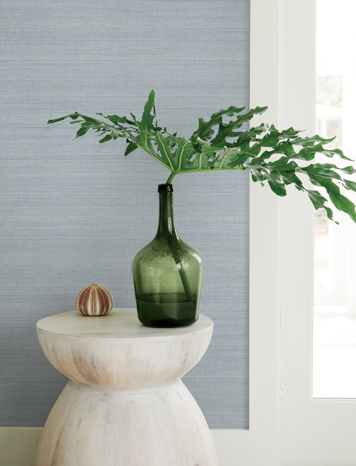 Milano Silk Ocean Vinyl Wallpaper with Traditional Solid Textured Pattern - York SI6850