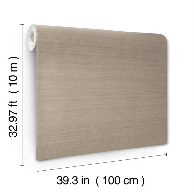 Milano Silk Mushroom Wallpaper with Traditional Solid Silk Texture - York SI6852