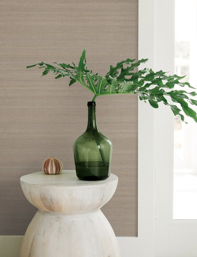Milano Silk Mushroom Wallpaper with Traditional Solid Silk Texture - York SI6852