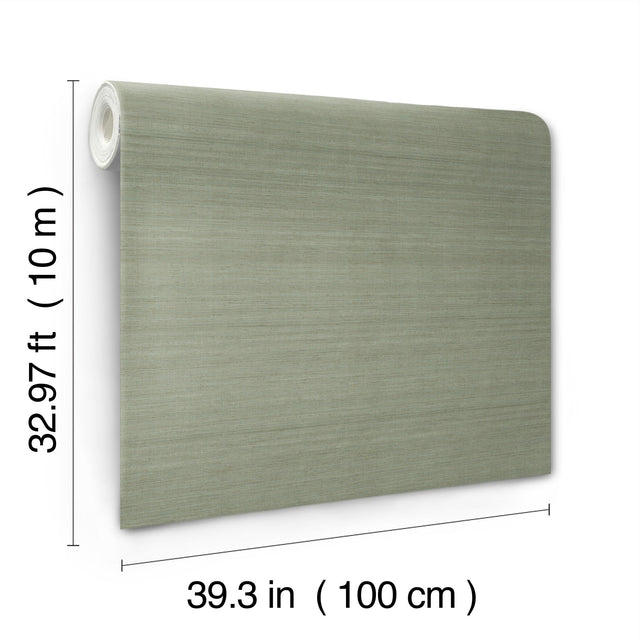Milano Silk Emerald Wallpaper with Traditional Solid Textile Motif - York SI6862