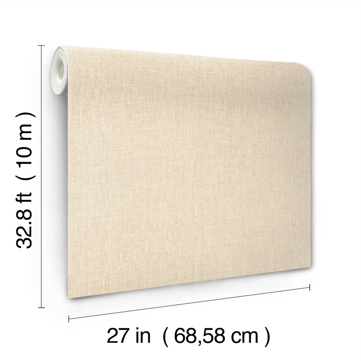 Cromie Ivory by York Wallcoverings Fine Crosshatch Texture Vinyl Non Woven Strippable Wallpaper from the Montecito Collection - SI6907